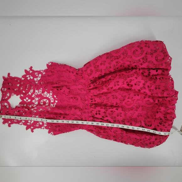Saylor Pink Lace Open Back Sleeveless Amari Mini Dress XS - Picture 13 of 14